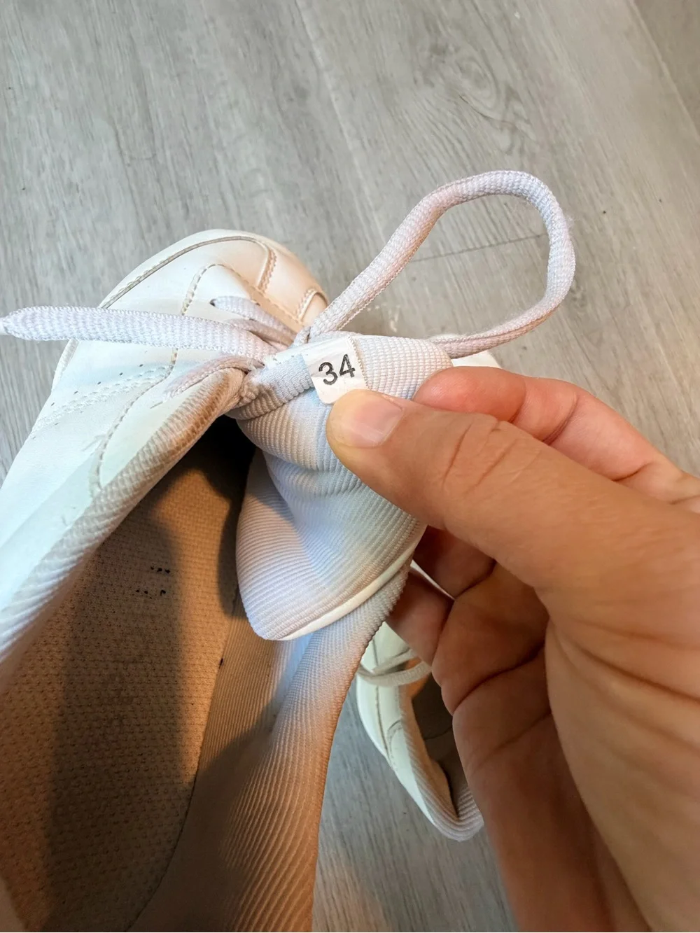 Classic Girl’s White Lace-Up Cheer Sneakers